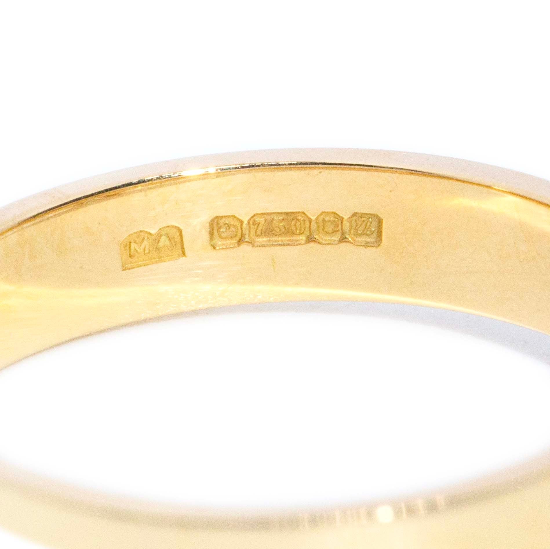 Lovelene Vintage Heart Band 18ct Rose & Yellow Gold Rings Imperial Jewellery 