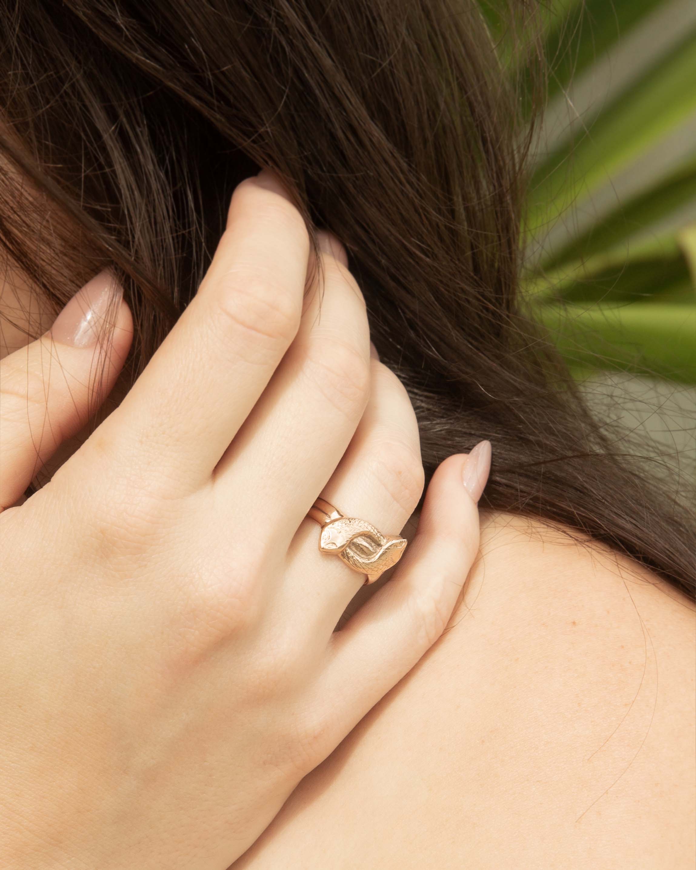Lucius 1940s Double Snake Ring 9ct Rose Gold Rings Imperial Jewellery 