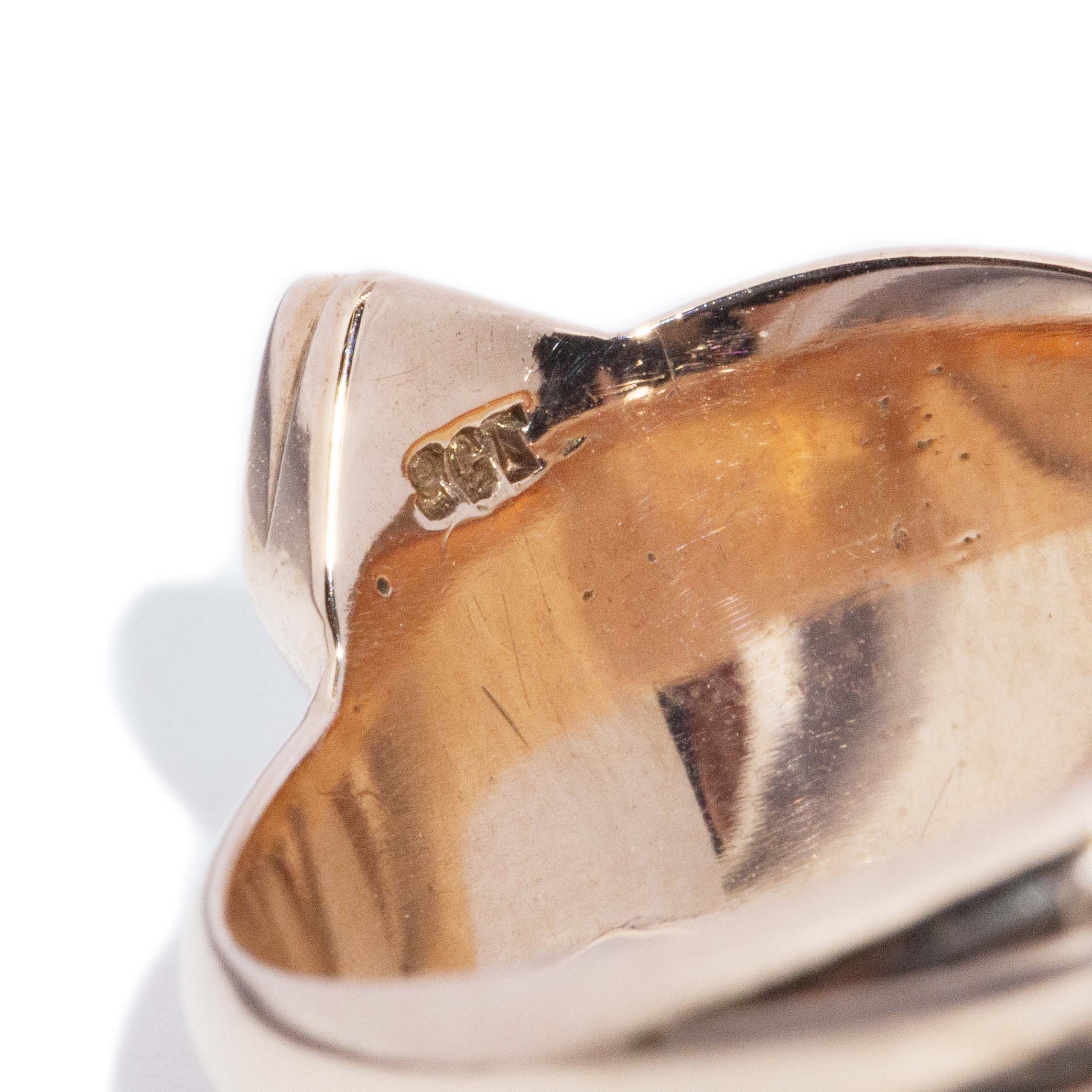 Lucius 1940s Double Snake Ring 9ct Rose Gold Rings Imperial Jewellery 