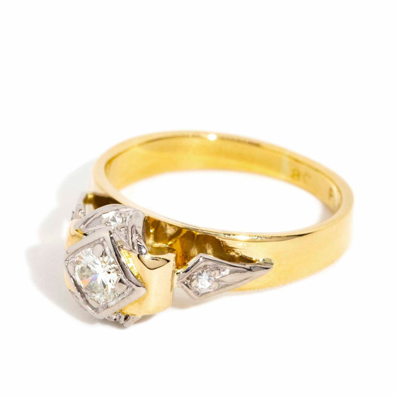 Lulla 1960s Diamond Ring 18ct Gold Rings Imperial Jewellery 