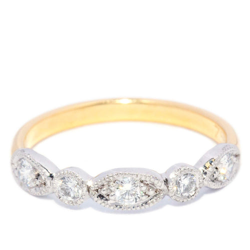 Lyla Diamond Marquise Eternity Ring 18K Two Tone Gold