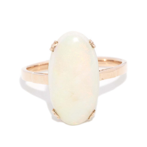 Vintage Circa 1970s 3.4ct Australian Opal Ring 9 Carat Gold Ring