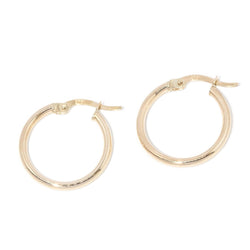 Vintage Circa 1990s Three Quarter Hoop Earrings 9 Carat Gold