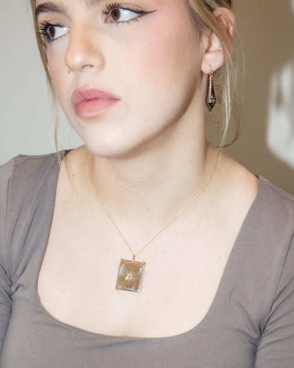 Vintage Circa 1930s Diamond Book Locket 15 & 9 Carat Rose Gold