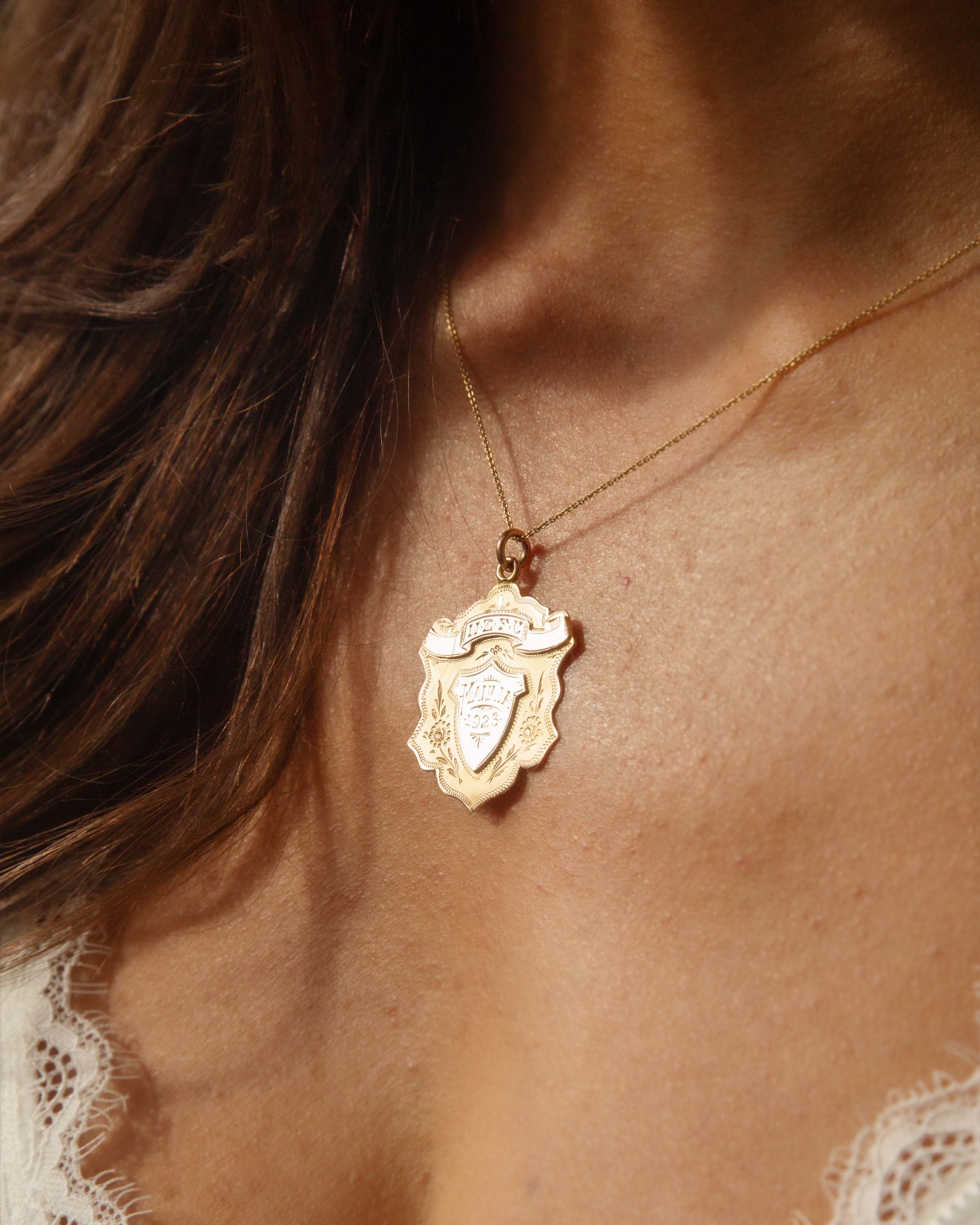 Manaia 1923 Award Pendant 9ct Two Tone Gold Pendants/Necklaces Imperial Jewellery 