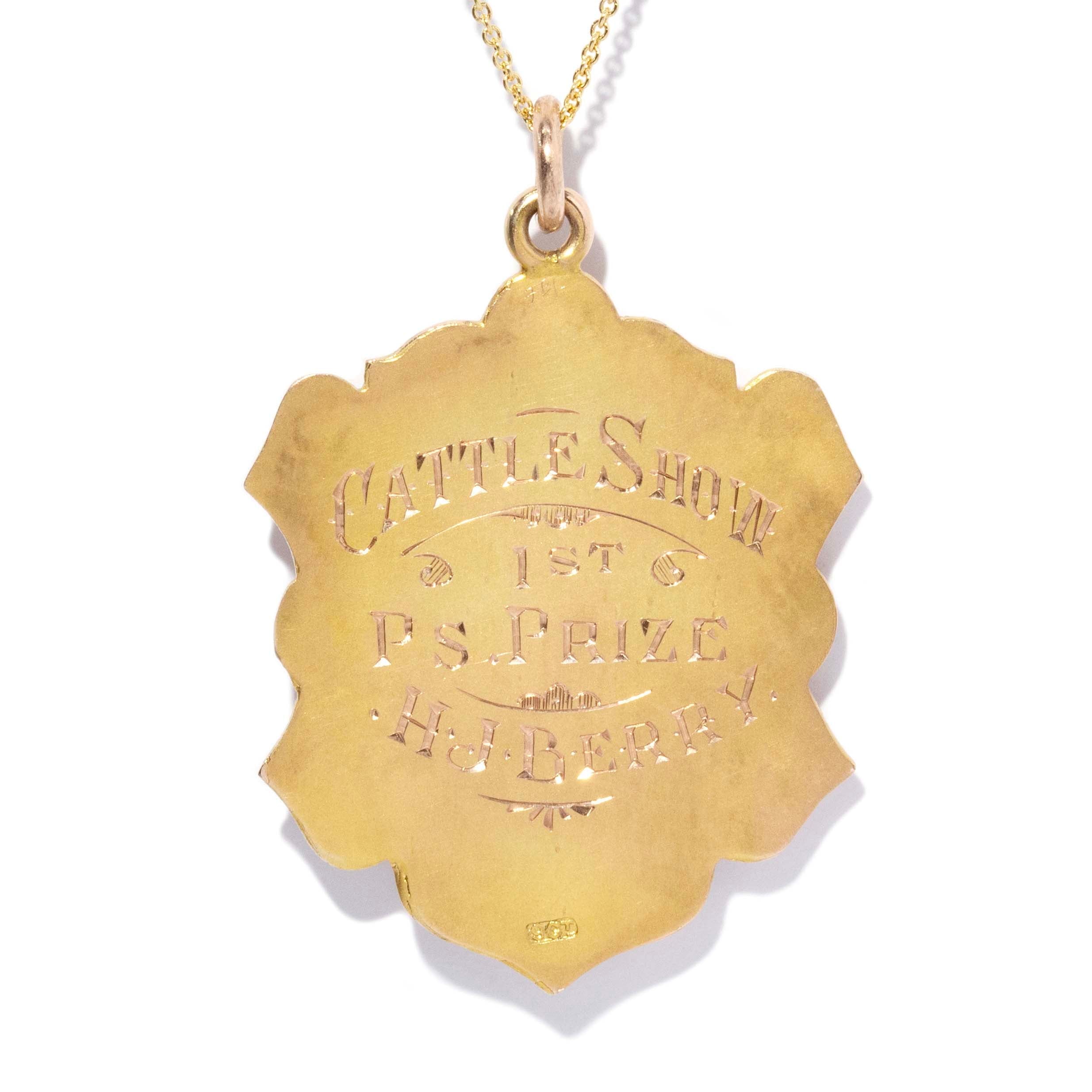 Manaia 1923 Award Pendant 9ct Two Tone Gold Pendants/Necklaces Imperial Jewellery 