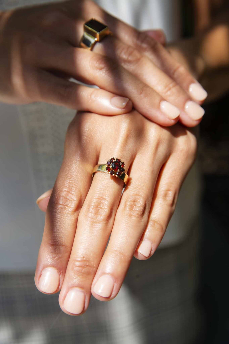 Mannie 1980s 4.6 Carat Garnet Vintage Ring 9ct Gold* GTG Rings Imperial Jewellery 