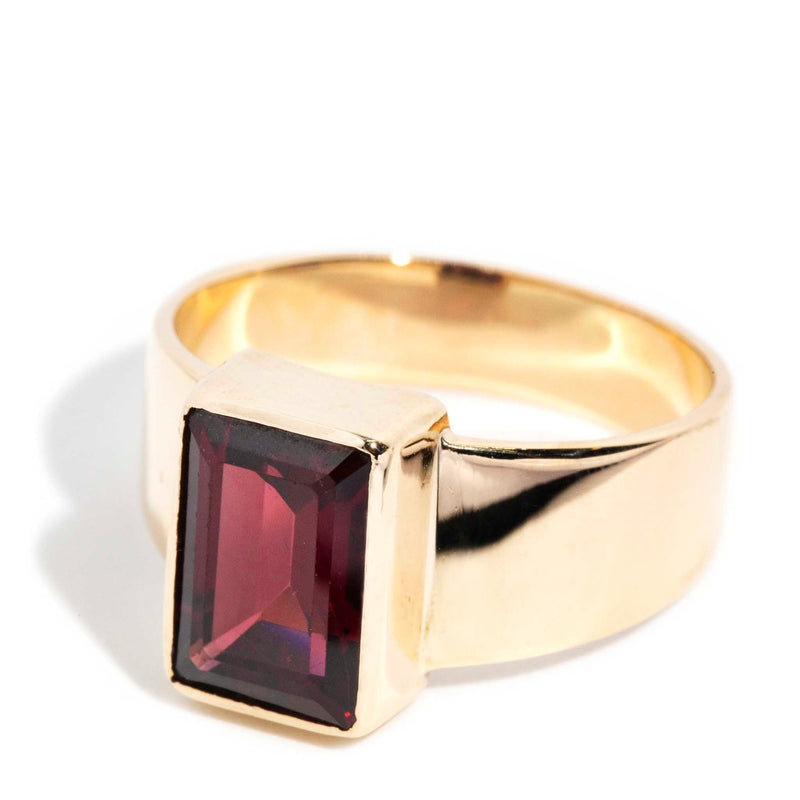 Mannie 1980s 4.6 Carat Garnet Vintage Ring 9ct Gold* GTG Rings Imperial Jewellery 
