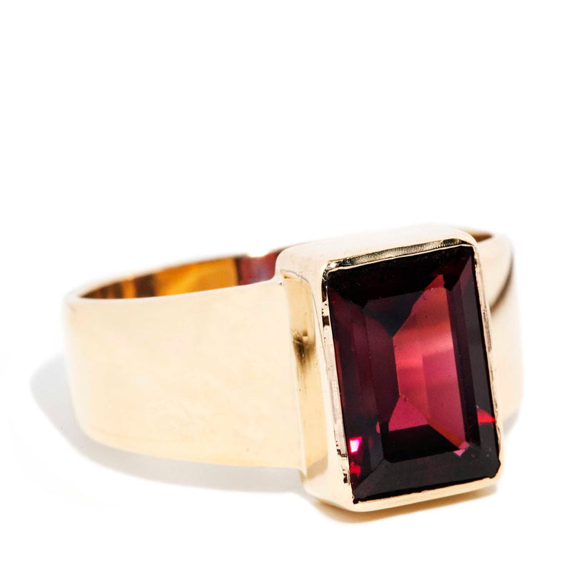Mannie 1980s 4.6 Carat Garnet Vintage Ring 9ct Gold* GTG Rings Imperial Jewellery 