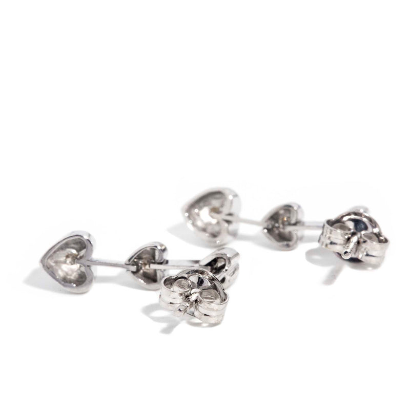 Marianna 1990s Diamond Heart Drop Earrings 18ct Gold* GTG Earrings Imperial Jewellery 