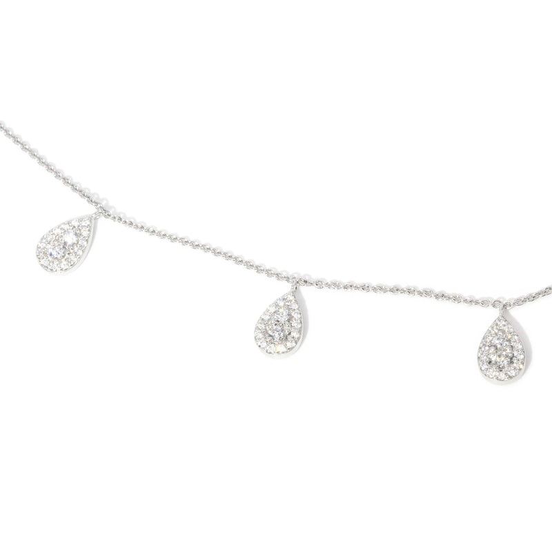Contemporary Diamond Necklet 9 Carat White Gold