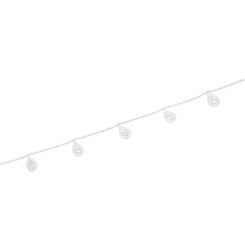 Contemporary Diamond Necklet 9 Carat White Gold