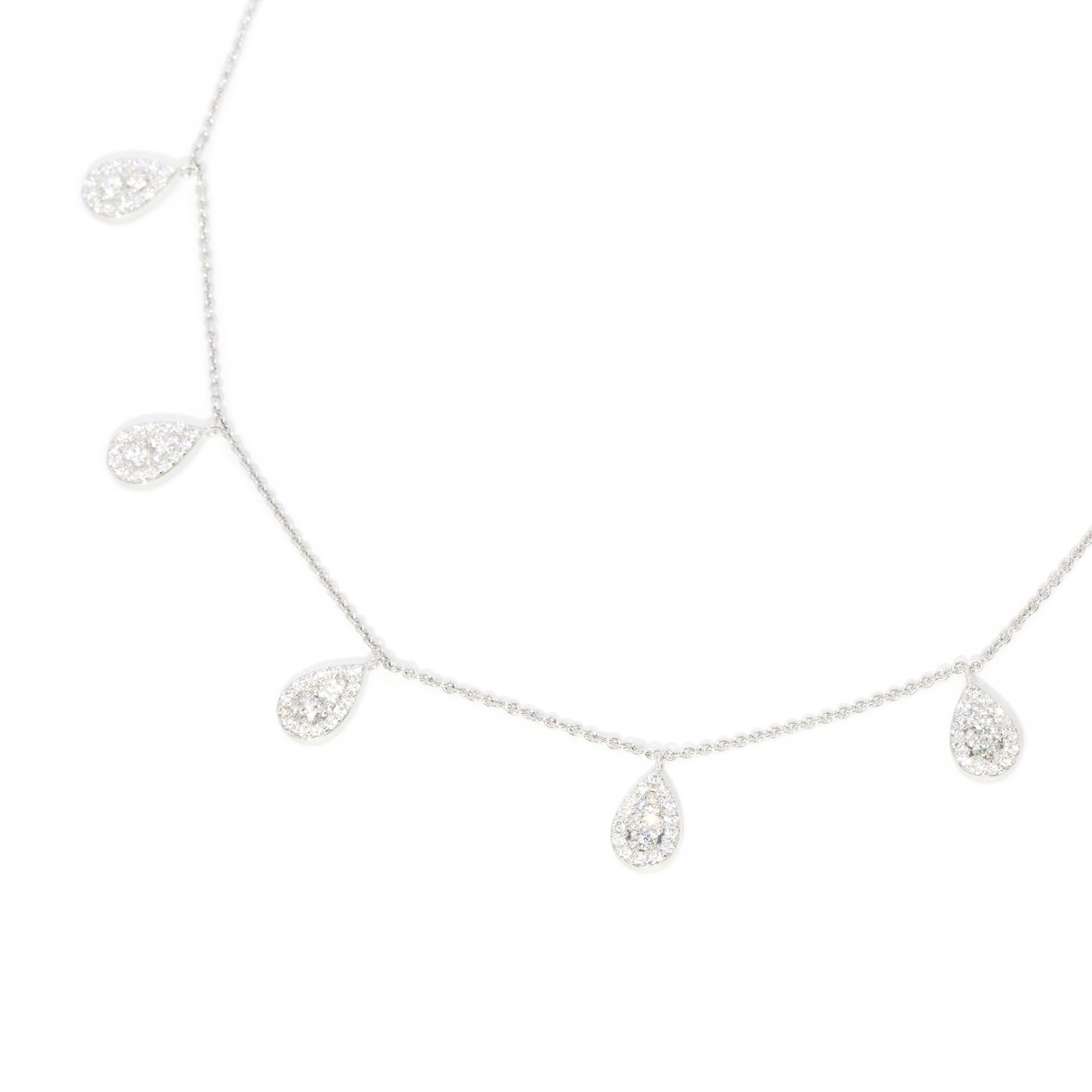 Contemporary Diamond Necklet 9 Carat White Gold