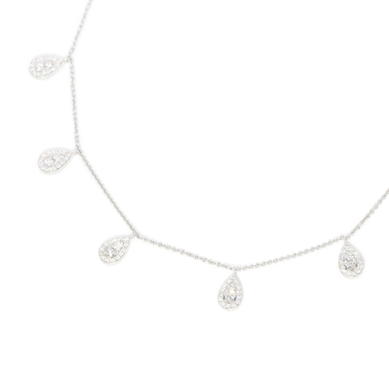 Contemporary Diamond Necklet 9 Carat White Gold