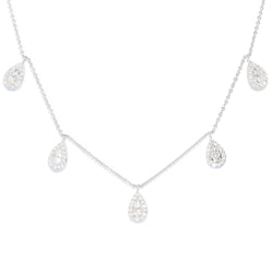 Contemporary Diamond Necklet 9 Carat White Gold