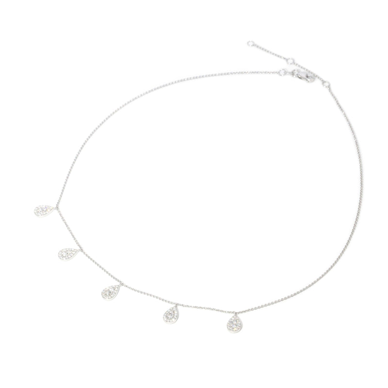 Contemporary Diamond Necklet 9 Carat White Gold