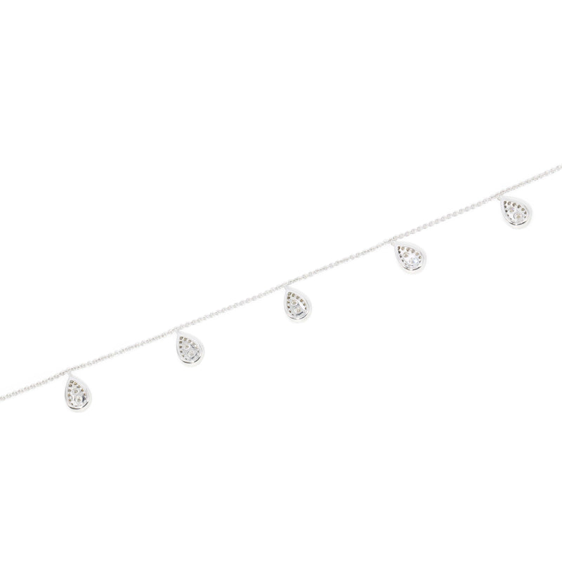 Contemporary Diamond Necklet 9 Carat White Gold