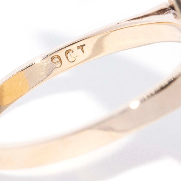 Maris 1970s Marquise Jade Cabochon Ring 9ct Gold Rings Imperial Jewellery 