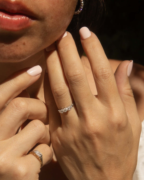 Marjorie 1940s Old Cut Diamond Filigree Ring 18ct Gold Rings Imperial Jewellery 