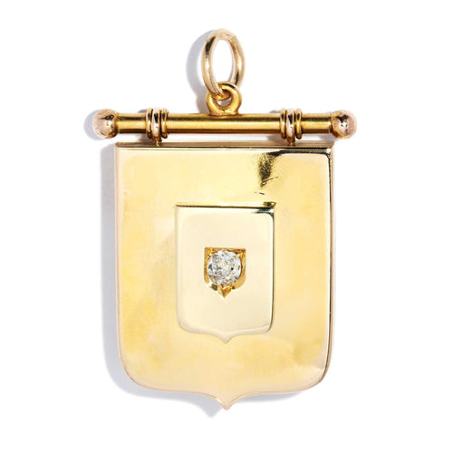 Marshall Victorian Diamond Shield Locket 15K Yellow Gold