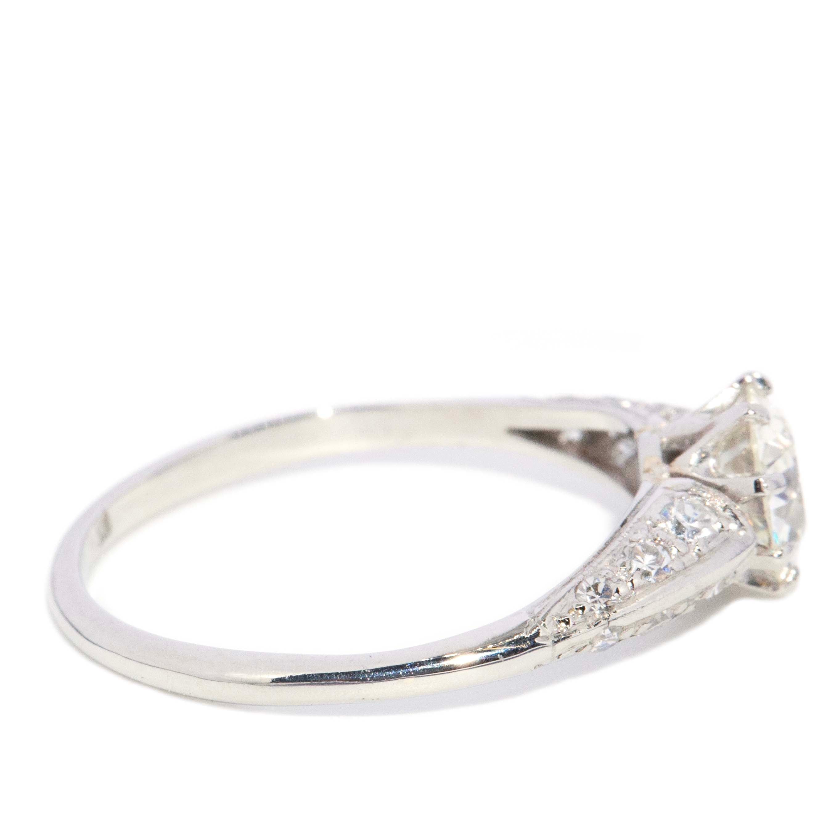 Masie 1930s Old Cut Diamond Platinum Ring Rings Imperial Jewellery 