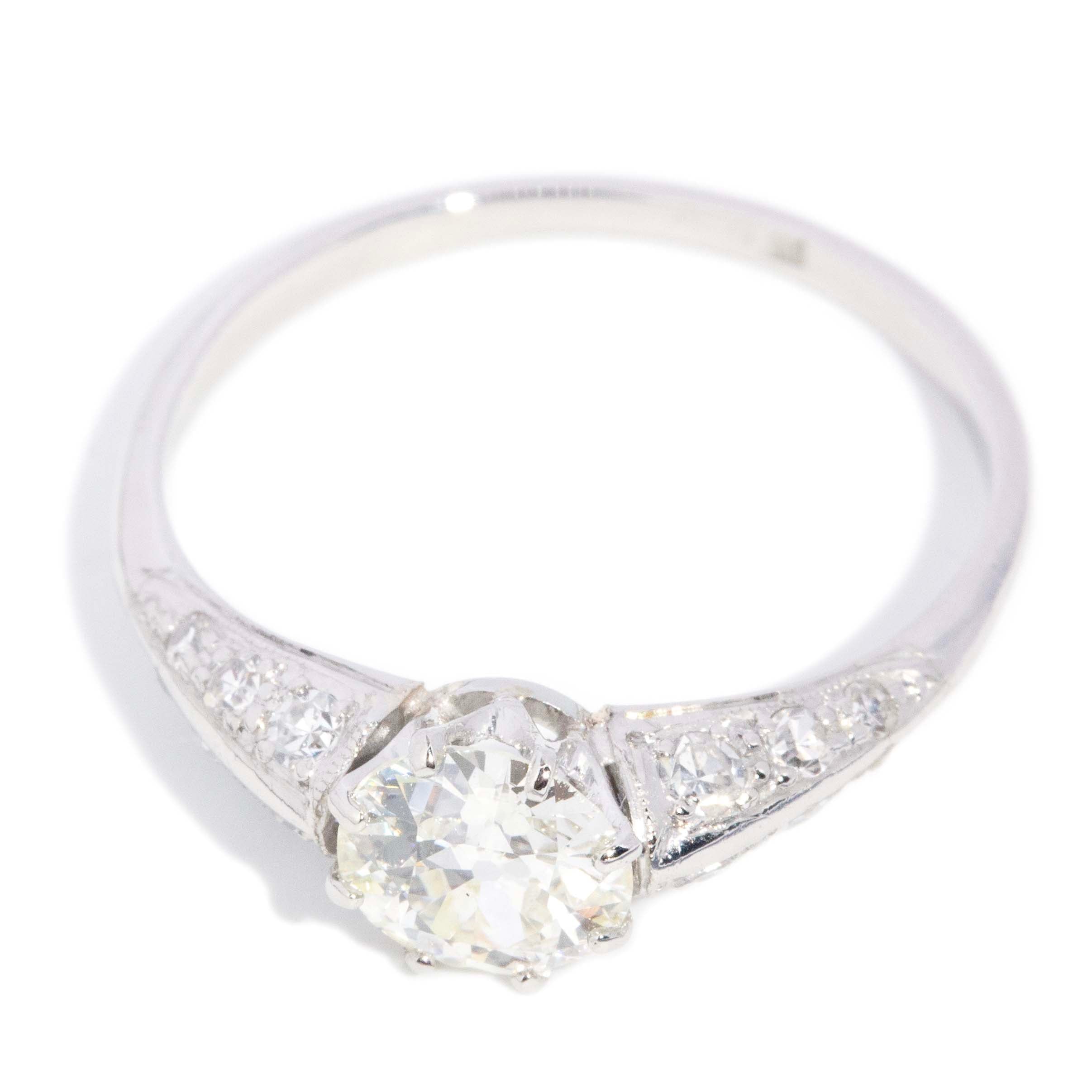 Masie 1930s Old Cut Diamond Platinum Ring Rings Imperial Jewellery 