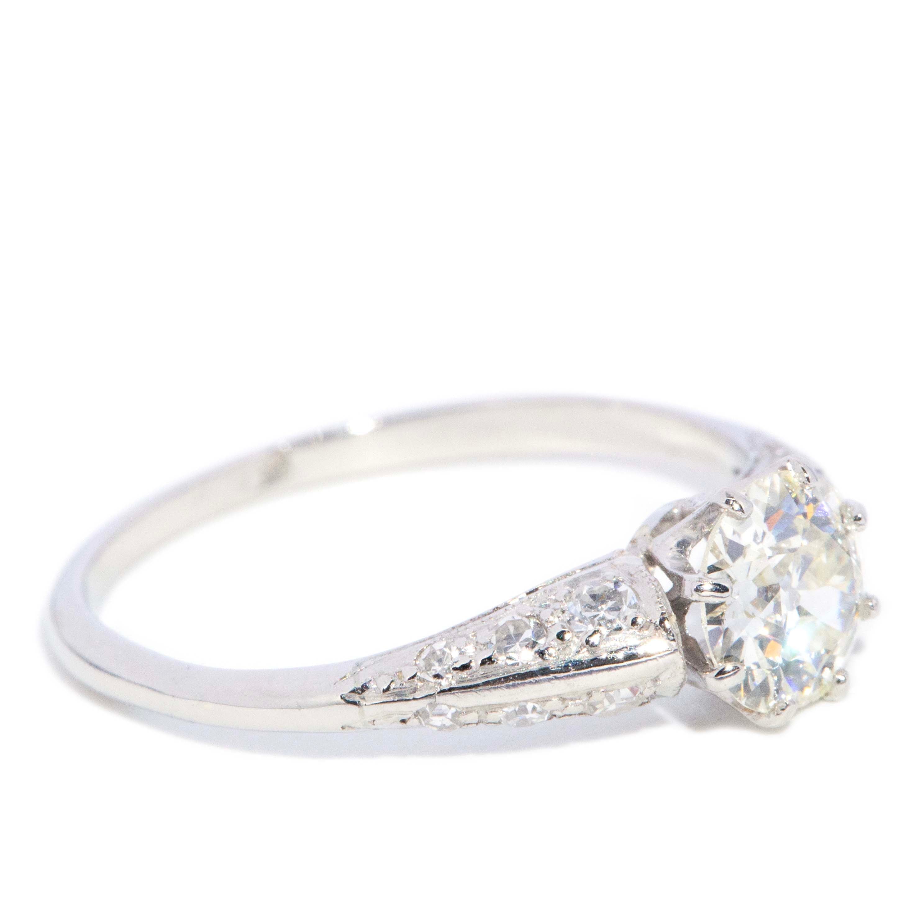 Masie 1930s Old Cut Diamond Platinum Ring Rings Imperial Jewellery 