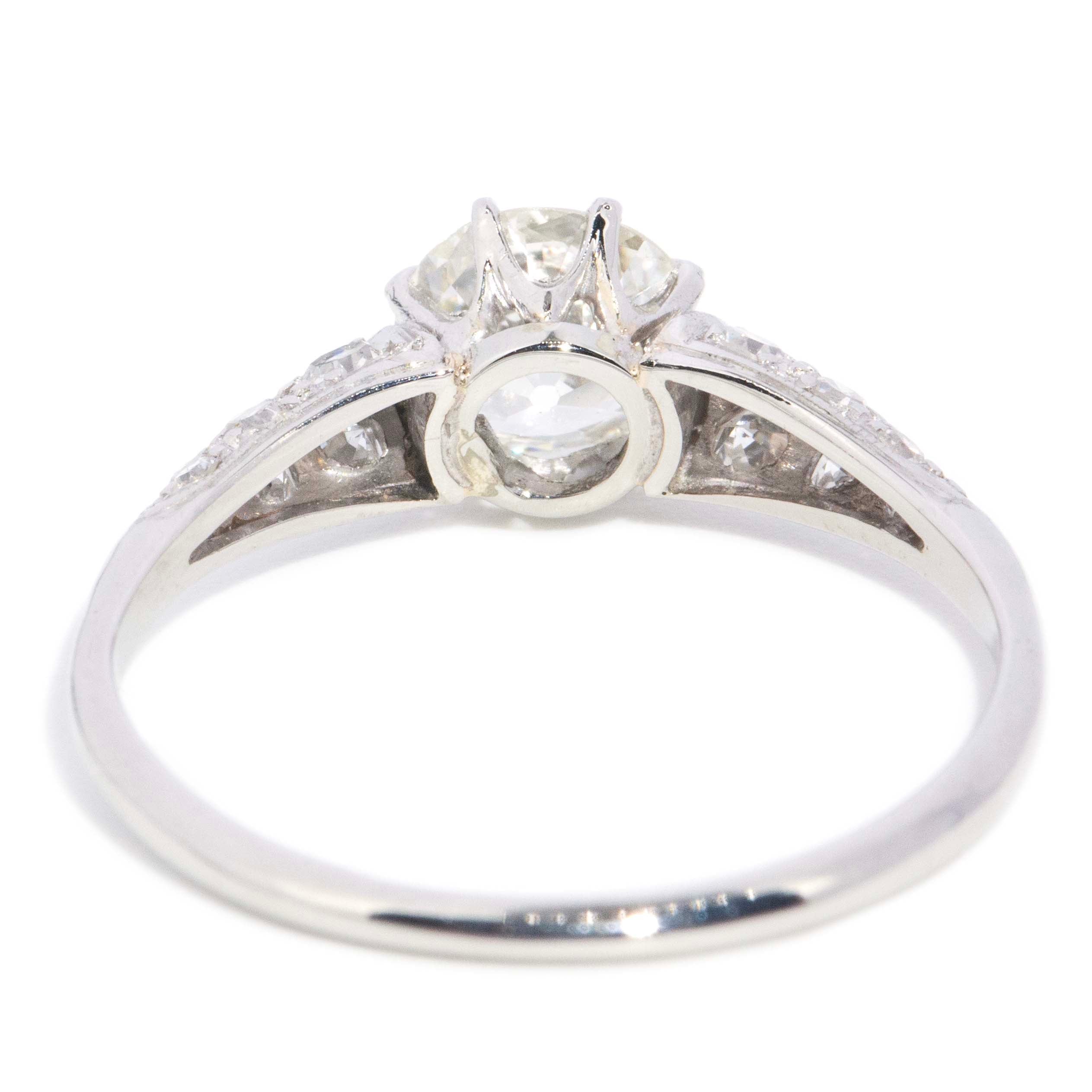 Masie 1930s Old Cut Diamond Platinum Ring Rings Imperial Jewellery 