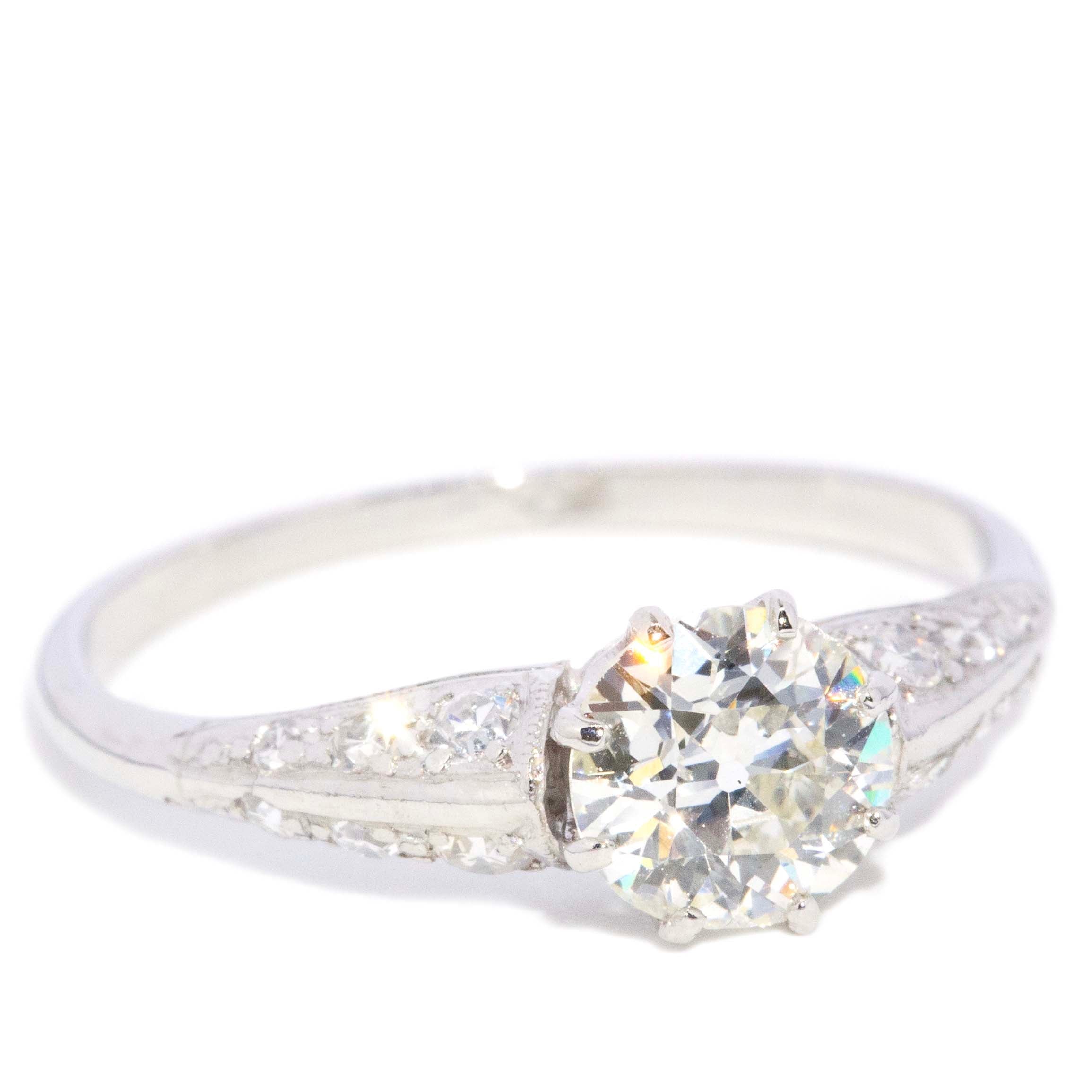 Masie 1930s Old Cut Diamond Platinum Ring Rings Imperial Jewellery 