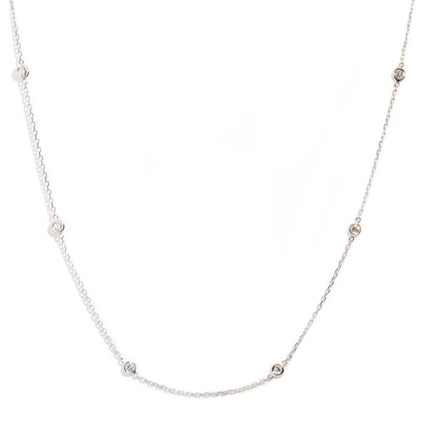 Maude 0.70 Carat Rubover Diamond Necklet 18ct Gold* DRAFT Pendants/Necklaces Imperial Jewellery 