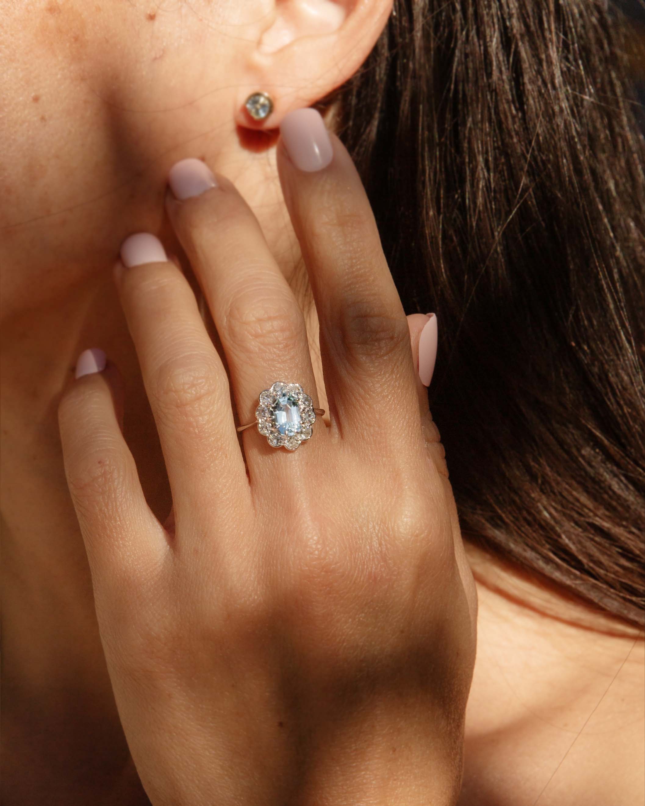 Meredith Rubover Topaz Studs 14ct Gold Earrings Imperial Jewellery 