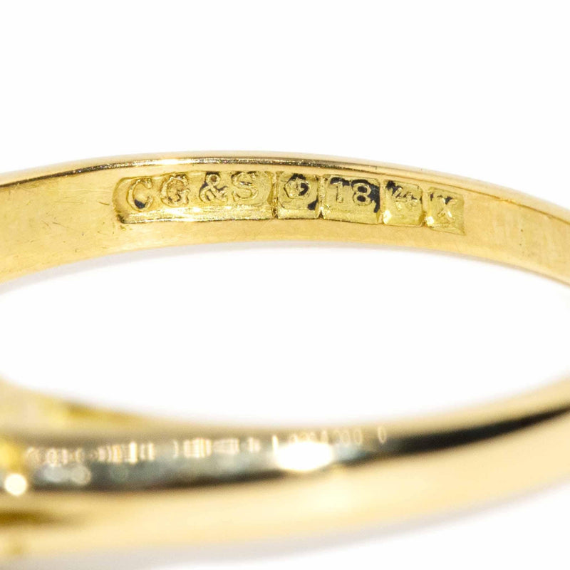 Meryl 1972 Australian Opal & Diamond Ring 18ct Gold
