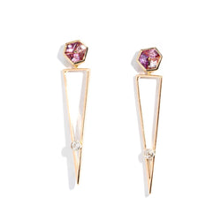 Mia Reinvented Sapphire & Diamond Earrings 18ct & 15ct Gold Earrings Imperial Jewellery Imperial Jewellery - Hamilton 