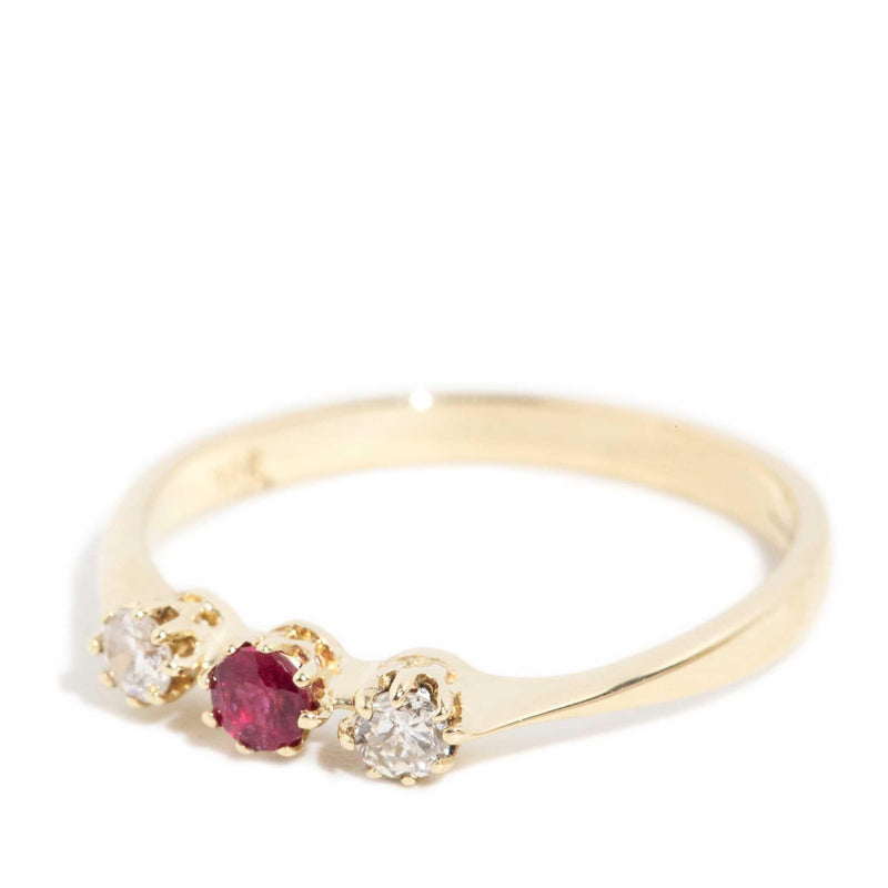 Mimi 1960s Ruby & Diamond Band 9ct Gold