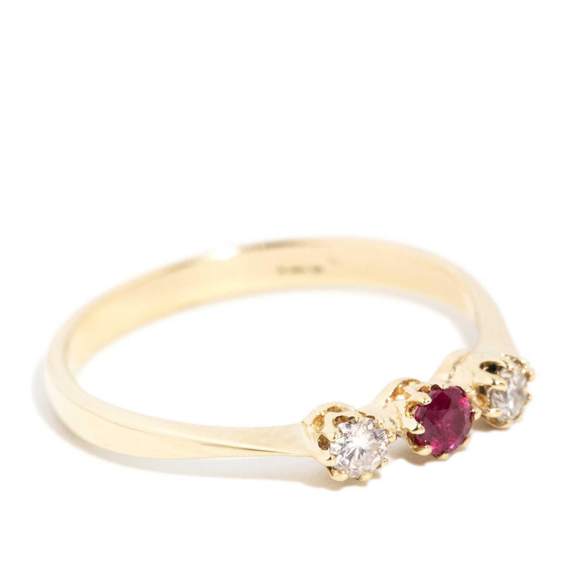 Mimi 1960s Ruby & Diamond Band 9ct Gold