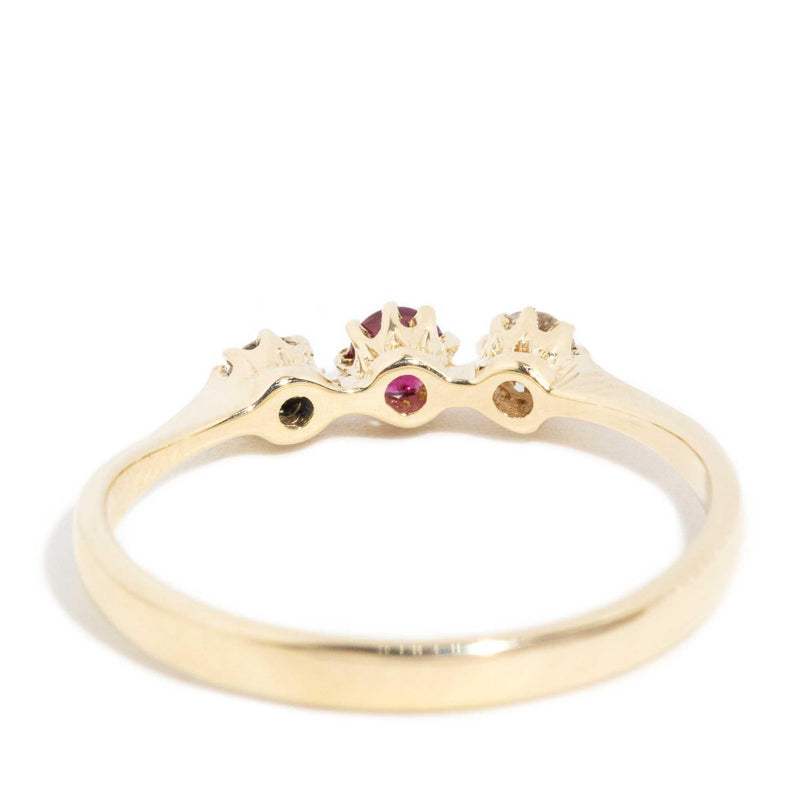 Mimi 1960s Ruby & Diamond Band 9ct Gold