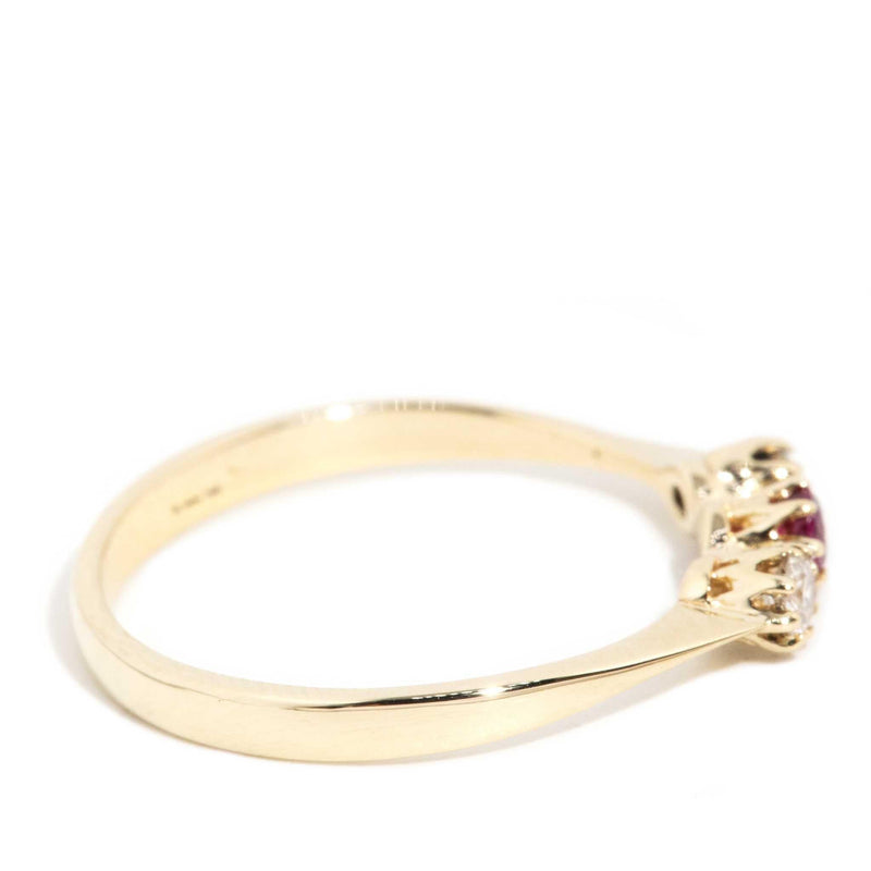 Mimi 1960s Ruby & Diamond Band 9ct Gold