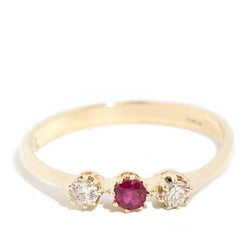 Mimi 1960s Ruby & Diamond Band 9ct Gold