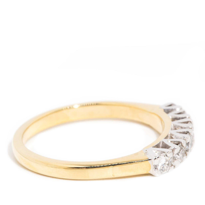 Mina 1980s Diamond Eternity Stacking Band 18ct Gold