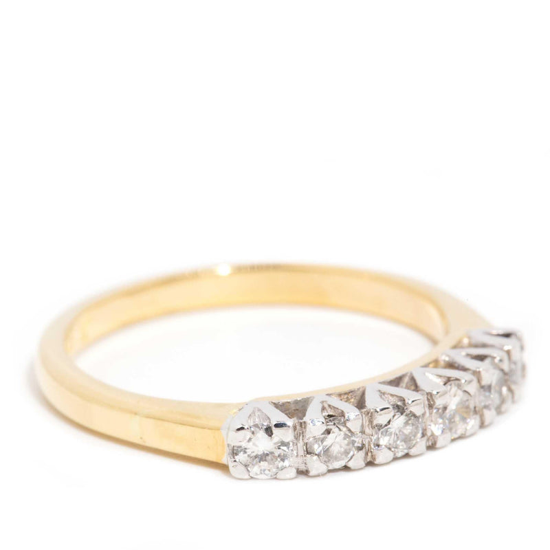 Mina 1980s Diamond Eternity Stacking Band 18ct Gold