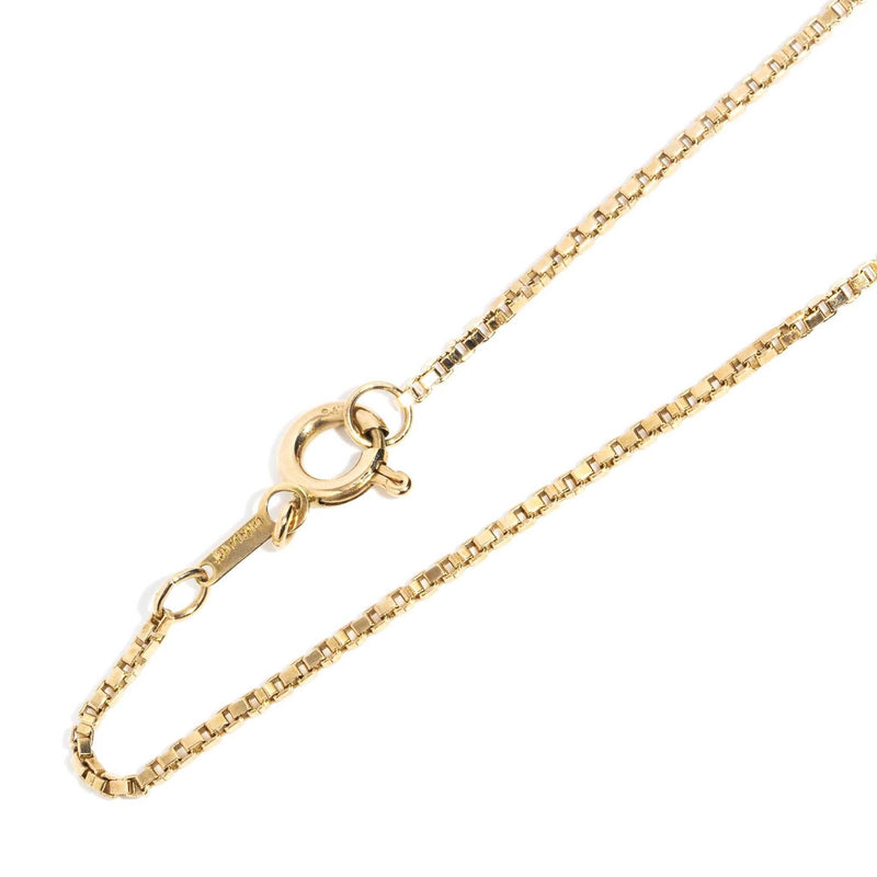 Vintage Circa Circa 1960s Padlock and Chain 9ct Yellow Gold