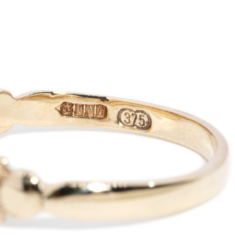 Mispah 1970s Watchtower Ring 9ct Gold