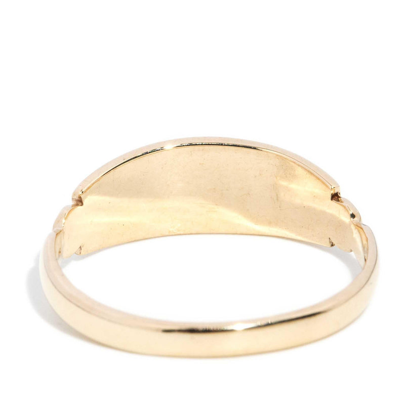 Mispah 1970s Watchtower Ring 9ct Gold