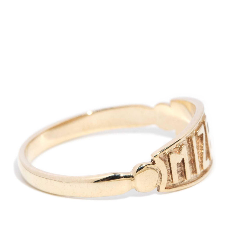 Mispah 1970s Watchtower Ring 9ct Gold