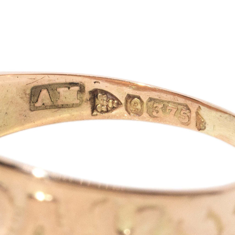 Mizpah Vintage Circa ____s Watchtower Ring 9ct Rose Gold (OB)