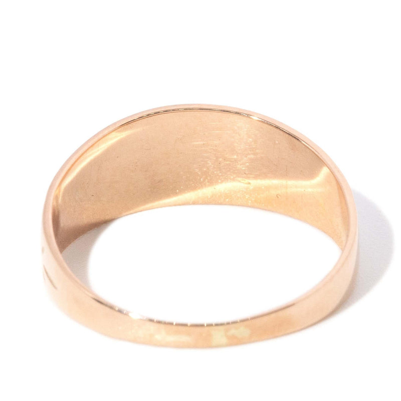 Mizpah Vintage Circa ____s Watchtower Ring 9ct Rose Gold (OB)