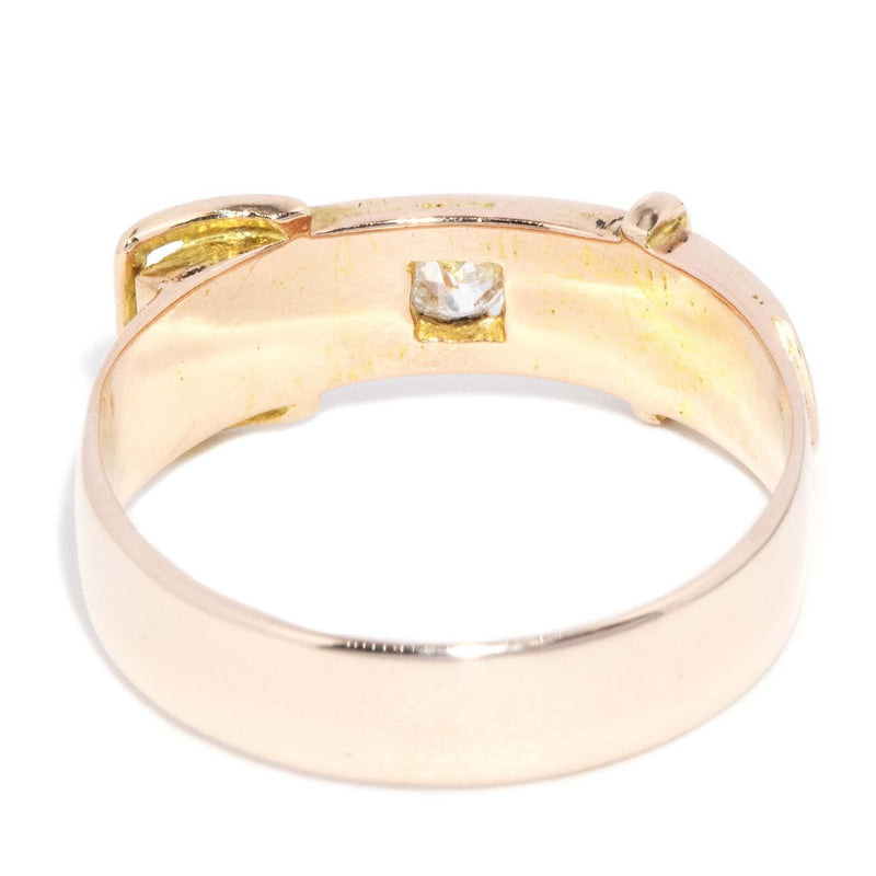 Antique Victorian Star Set Diamond Belt Style Ring 9 Carat Gold