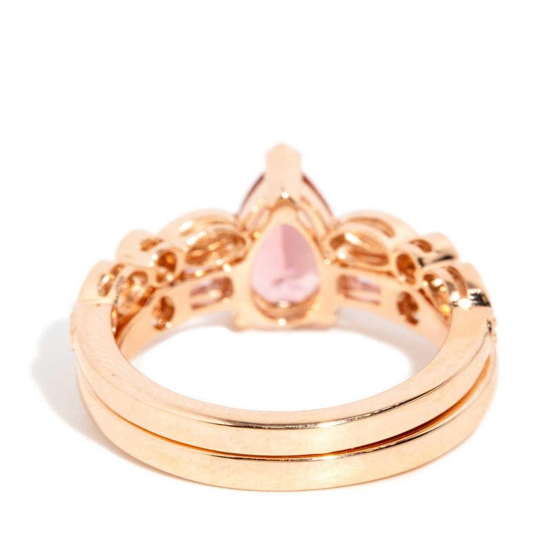 Monica Tourmaline Sapphire & Diamond Ring 18ct Rose Gold