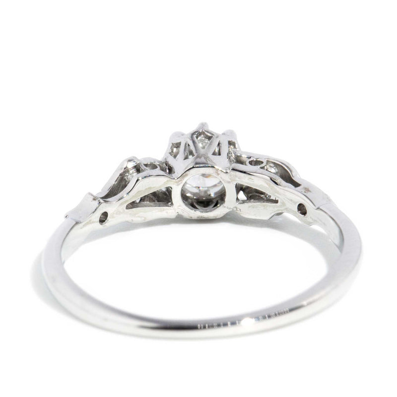 Morrisy 1960s Diamond Ring 18ct White Gold