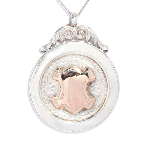 Murphy Antique 1924 Medallion Award Pendant Sterling Silver Rose Gold Lined Pendants/Necklaces Imperial Jewellery 